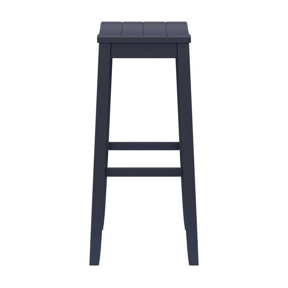 Fiddler Wood Backless Bar Height Stool, Navy. Picture 5