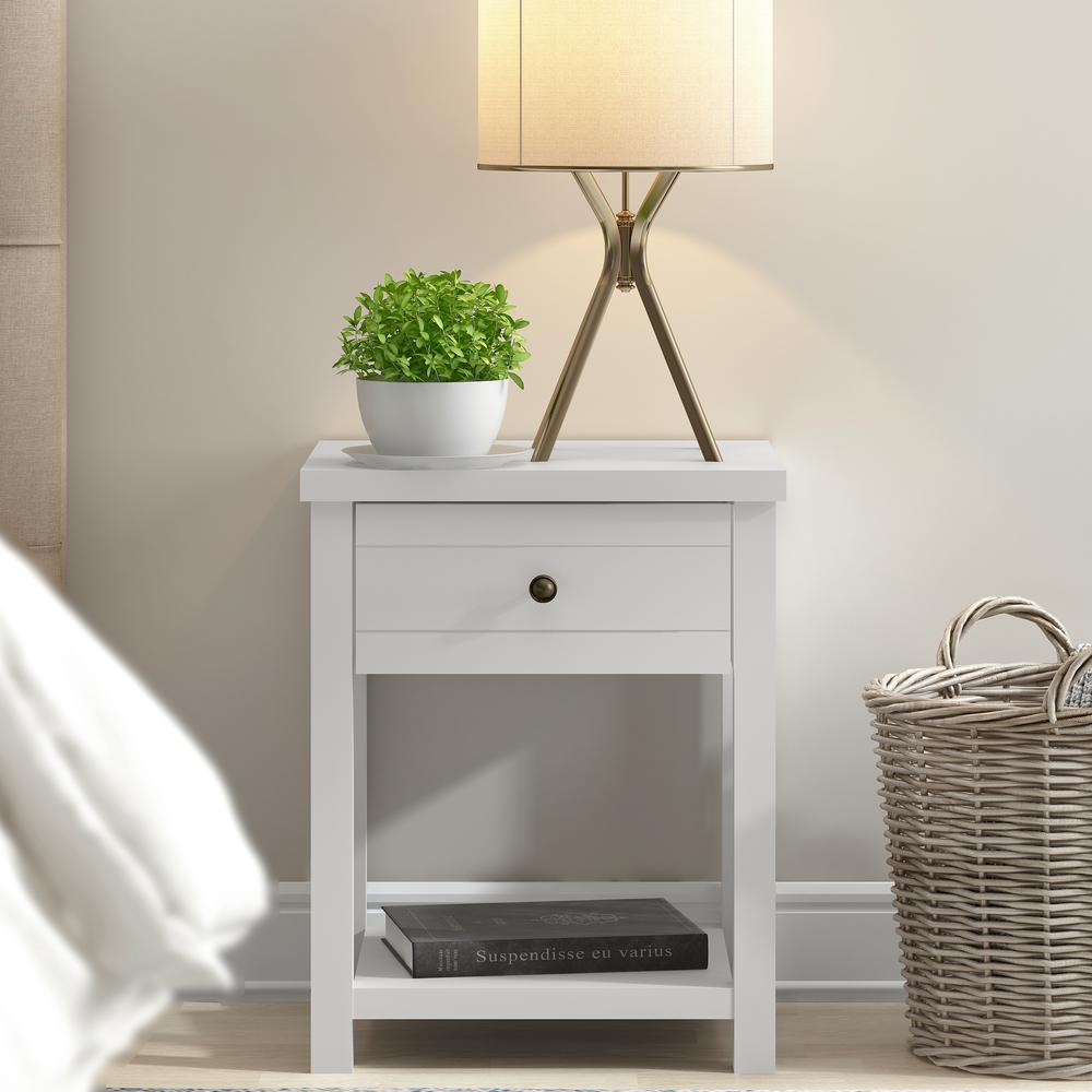 Living Essentials by Hillsdale Harmony Wood Accent Table, Matte White. Picture 10