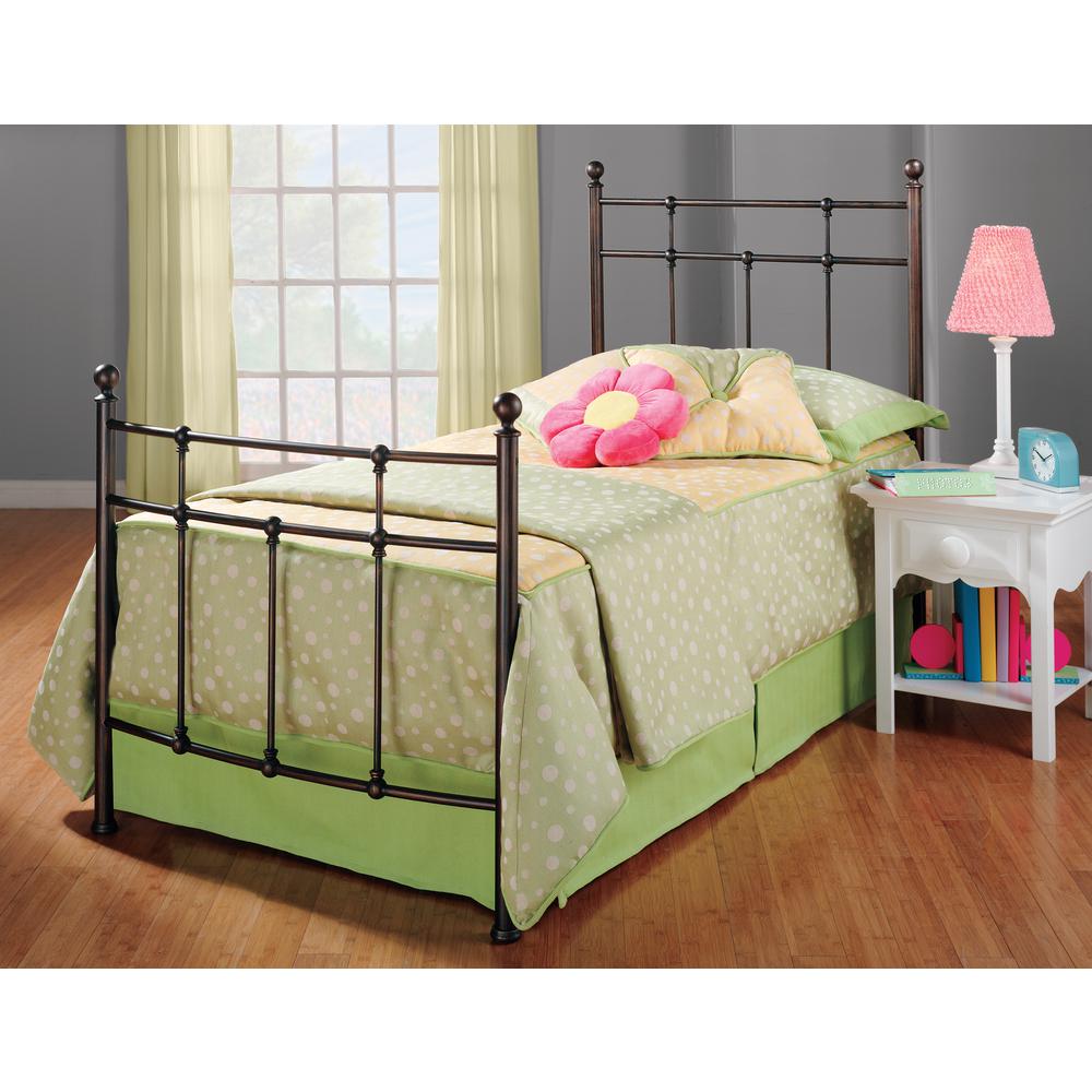 Providence Twin Metal Bed, Antique Bronze. Picture 2