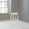 Moreno Wood Backless Bar Height Stool, Sea White. Picture 8