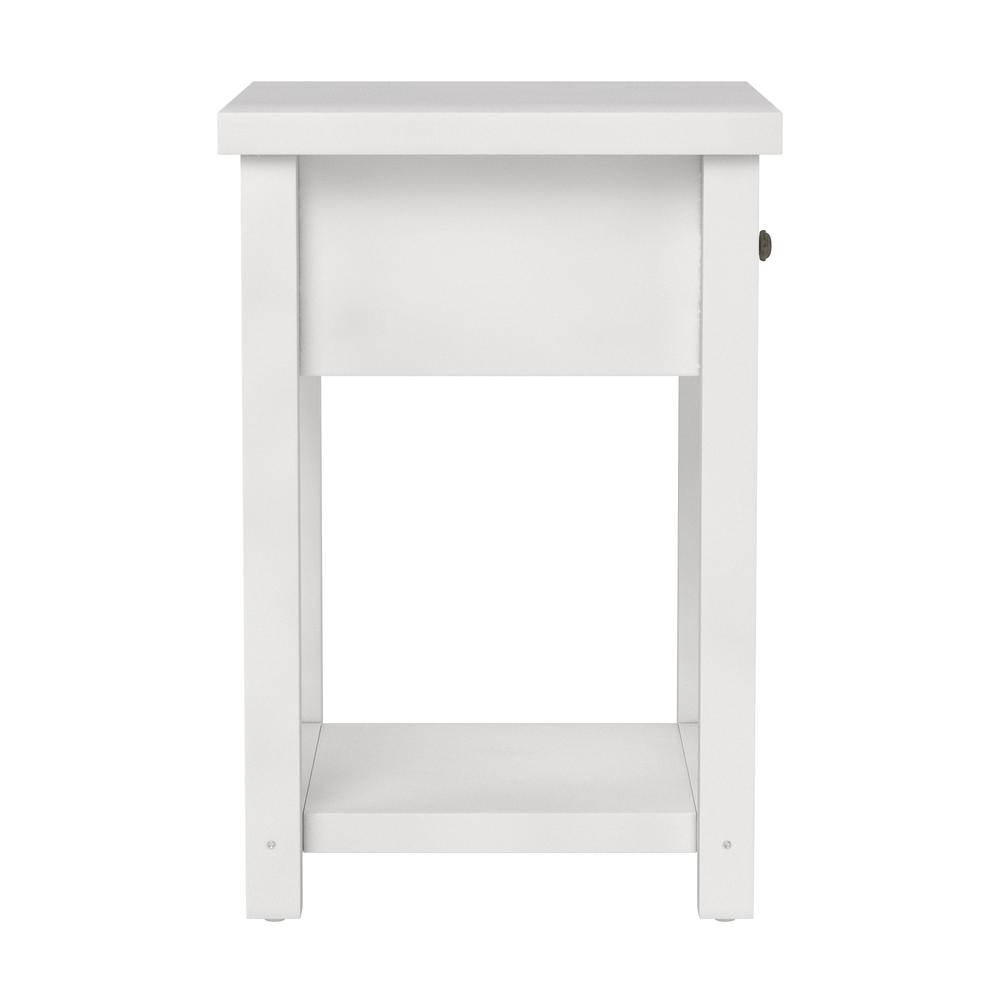 Living Essentials by Hillsdale Harmony Wood Accent Table, Matte White. Picture 3