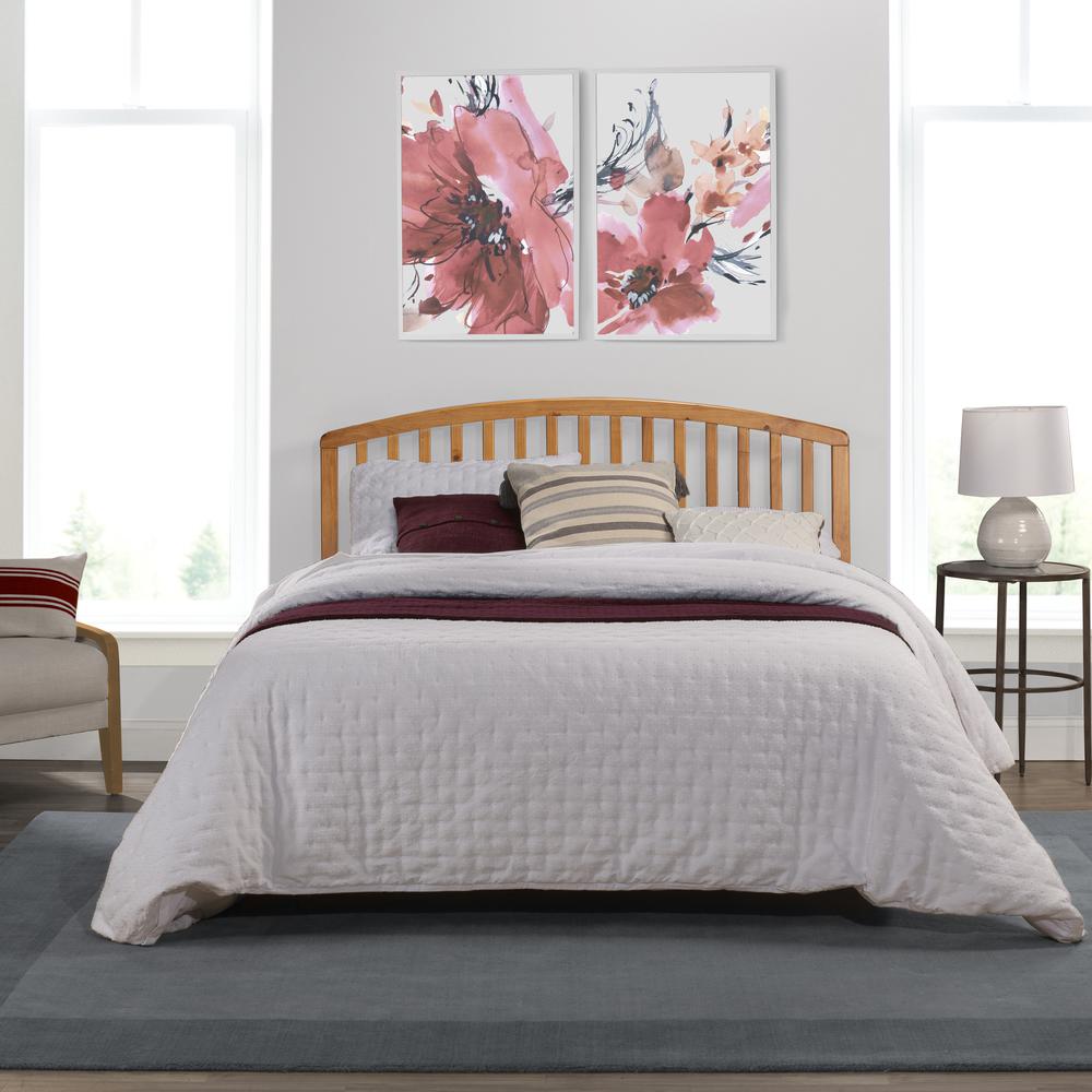 Carolina Wood Full/Queen Headboard with Frame, Country Pine. Picture 2
