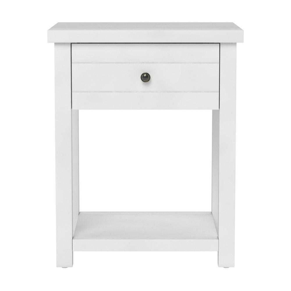 Living Essentials by Hillsdale Harmony Wood Accent Table, Matte White. Picture 2