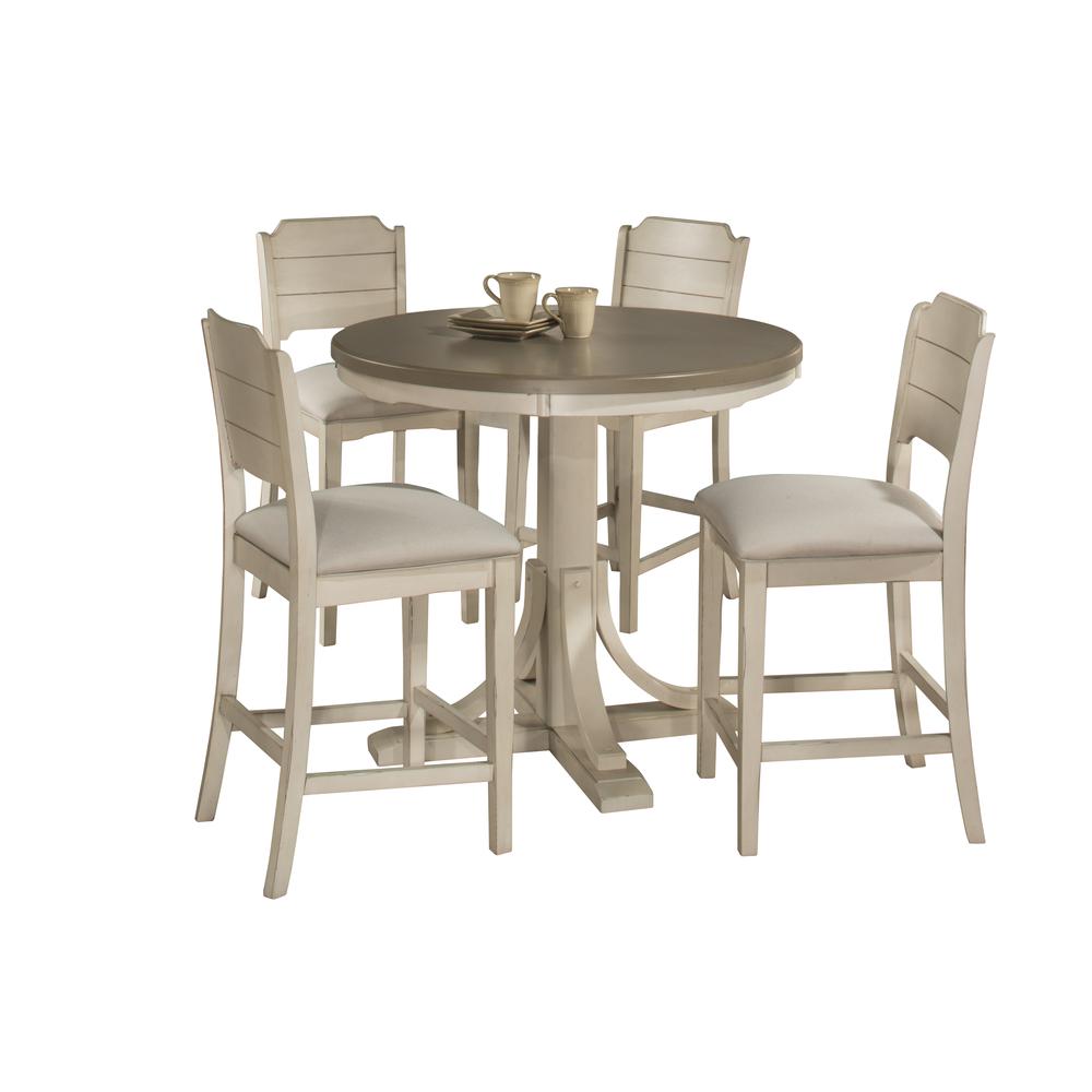 Clarion Wood 5 Piece Round Counter Height Dining Set. Picture 1