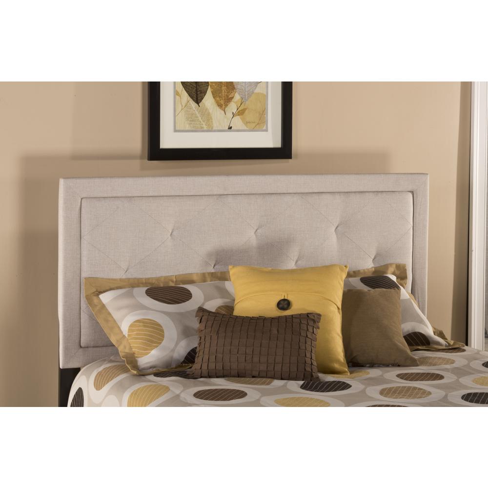 Becker Queen Upholstered Headboard, Cream. Picture 2