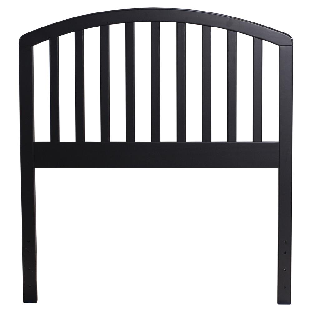 Carolina Wood Twin Headboard, Black. Picture 1
