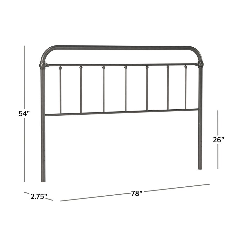 Kirkland Metal King Headboard, Aged Pewter. Picture 5