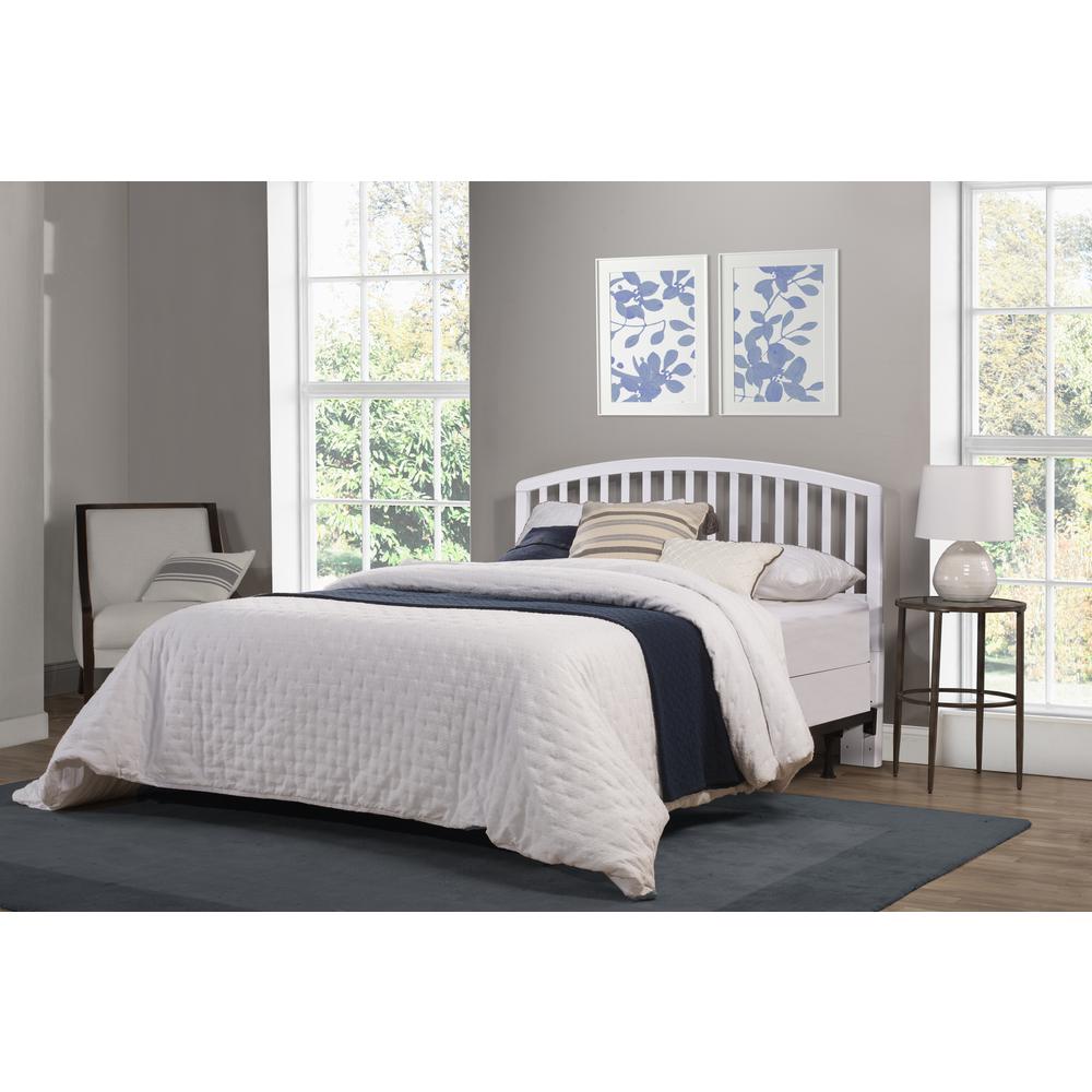 Carolina Wood Full/Queen Headboard with Frame, White. Picture 2