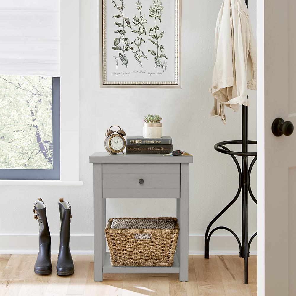 Living Essentials by Hillsdale Harmony Wood Accent Table, Gray. Picture 4