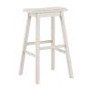 Moreno Wood Backless Bar Height Stool, Sea White. Picture 1