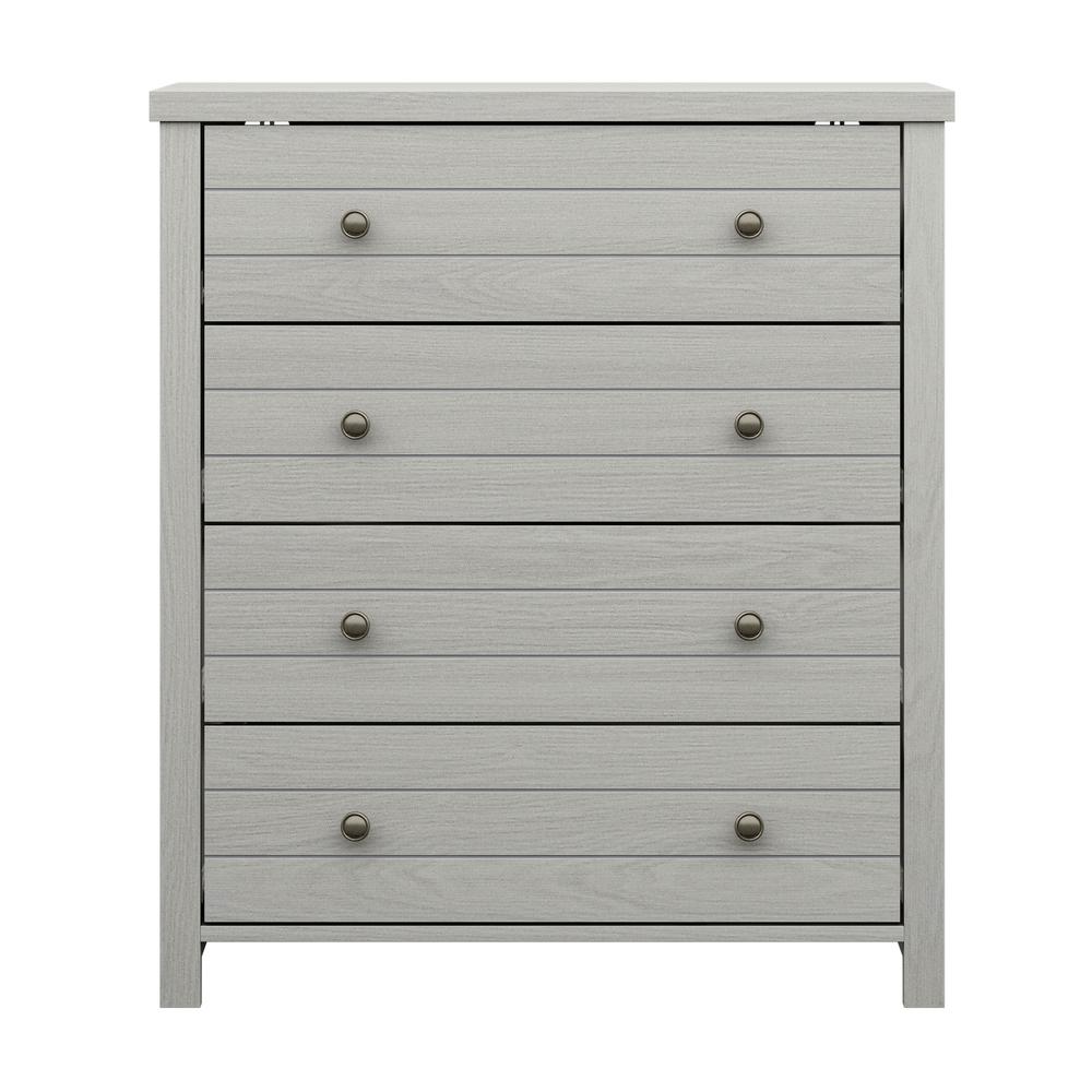 Living Essentials by Hillsdale Harmony Wood 4 Drawer Chest, Gray. Picture 2
