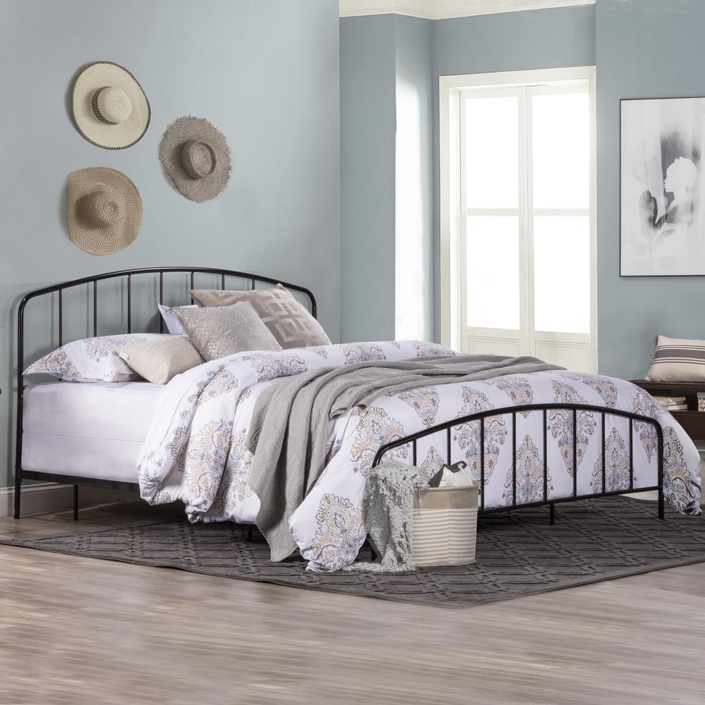 Tolland Metal King Bed, Satin Black. Picture 2