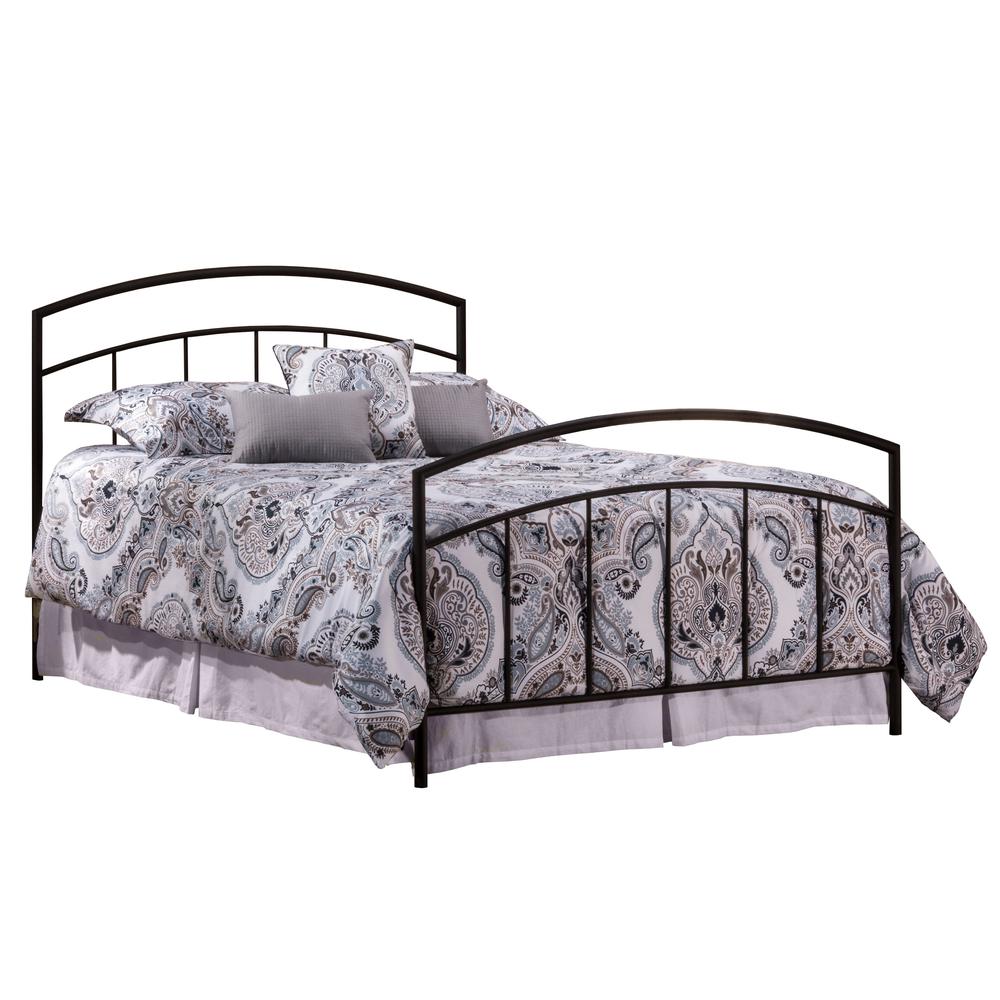 Julien Full Metal Bed, Textured Black. Picture 1