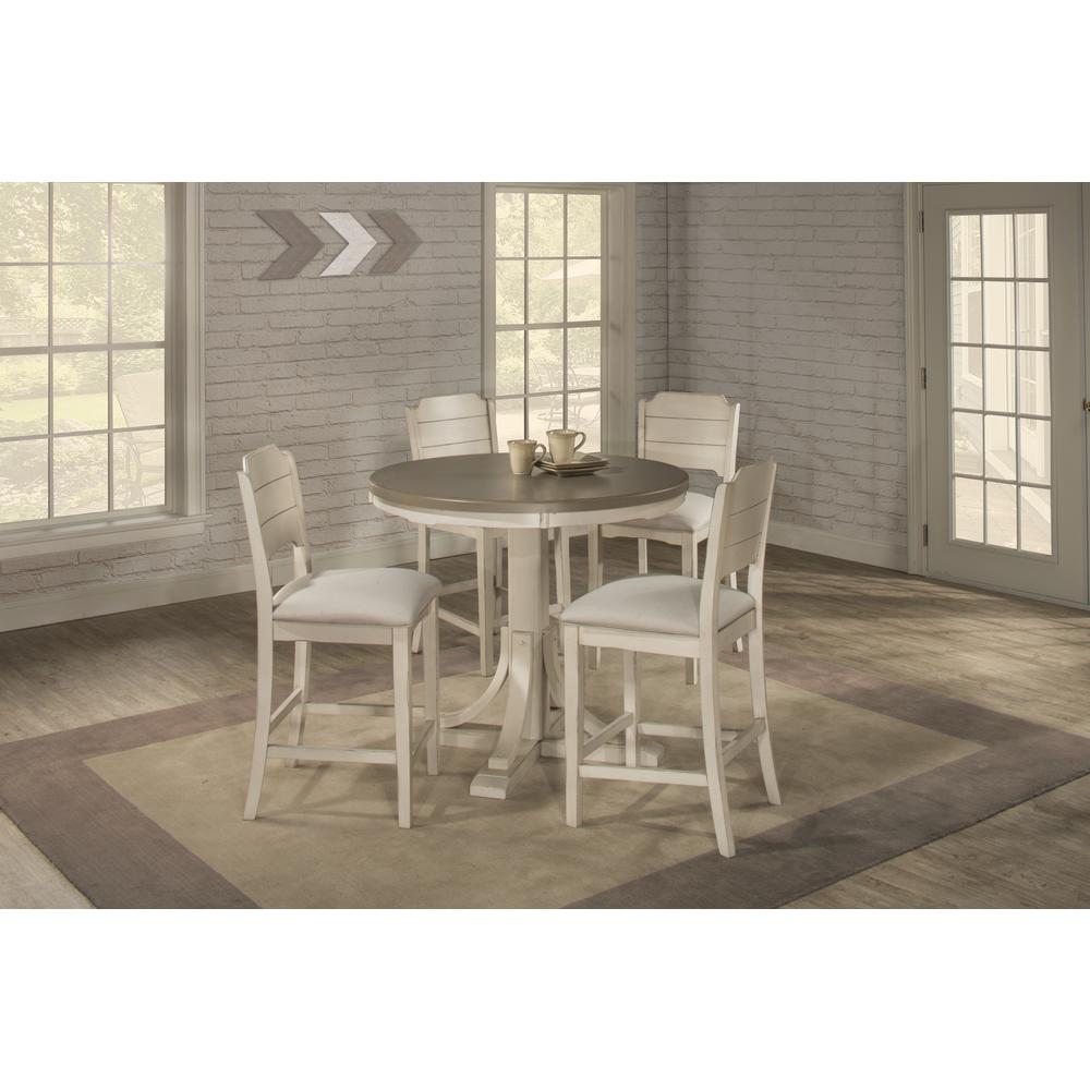 Clarion Wood 5 Piece Round Counter Height Dining Set. Picture 2