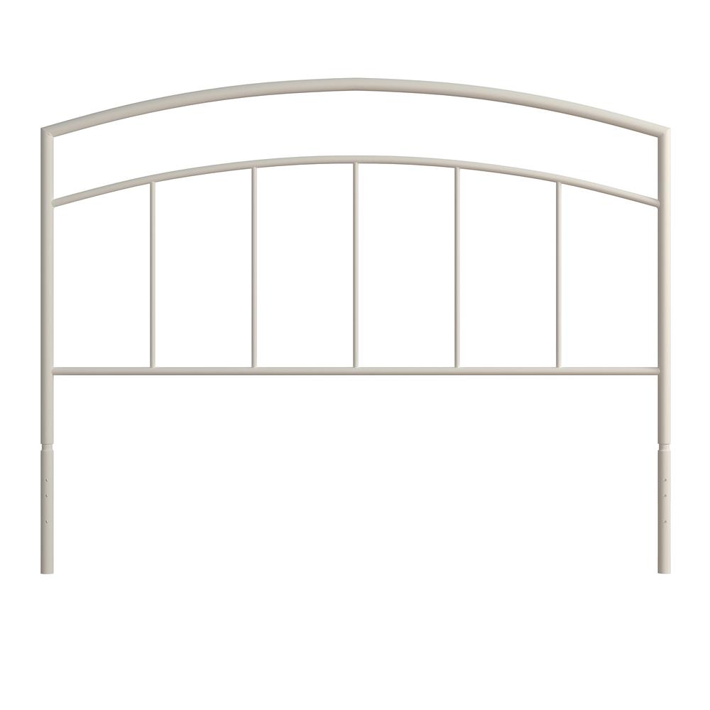 Julien Queen Metal Bed without Frame, Textured White. Picture 1