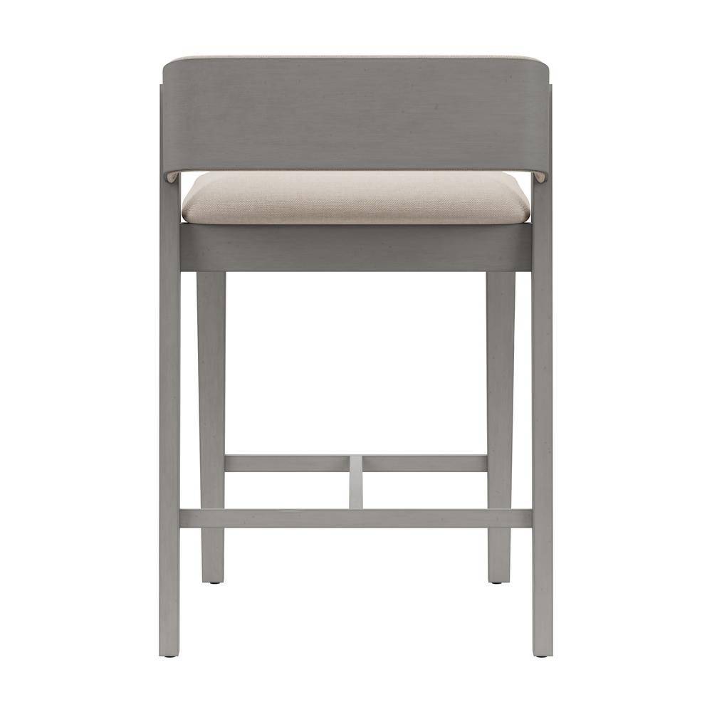 Dresden Wood Counter Height Stool, Distressed Gray. Picture 4