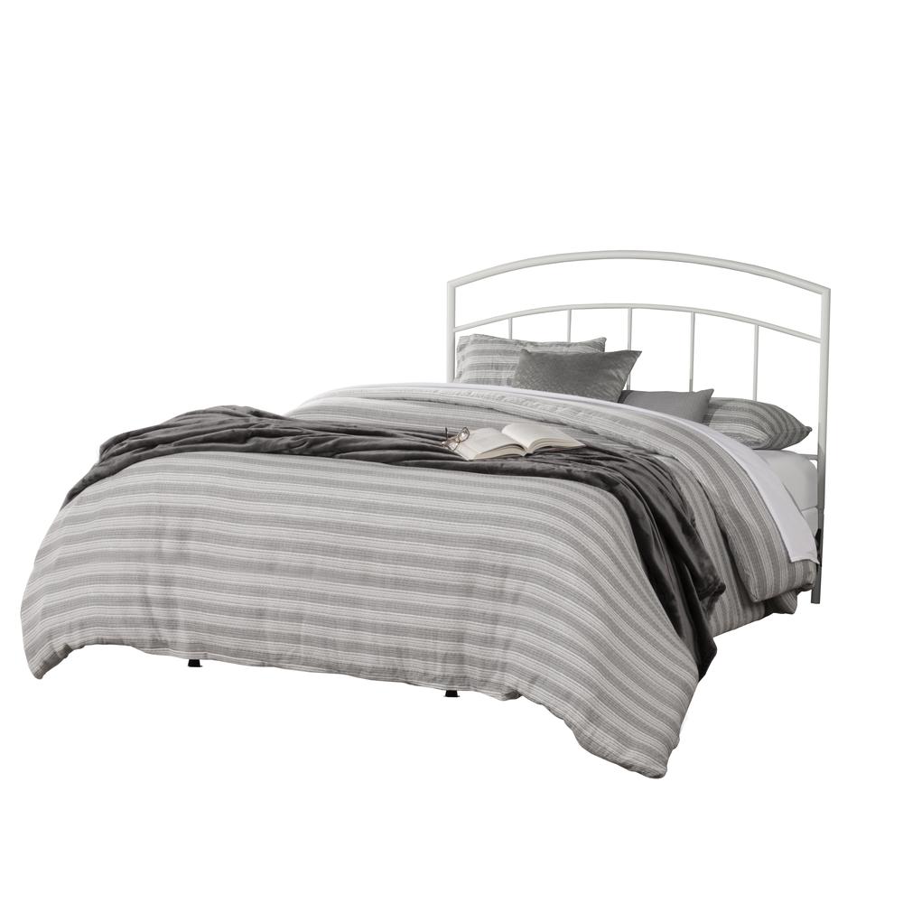 Julien Full/Queen Metal Headboard with Frame, Textured White. Picture 1