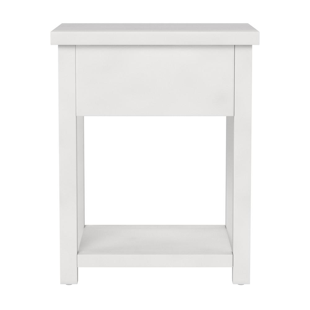 Living Essentials by Hillsdale Harmony Wood Accent Table, Matte White. Picture 4