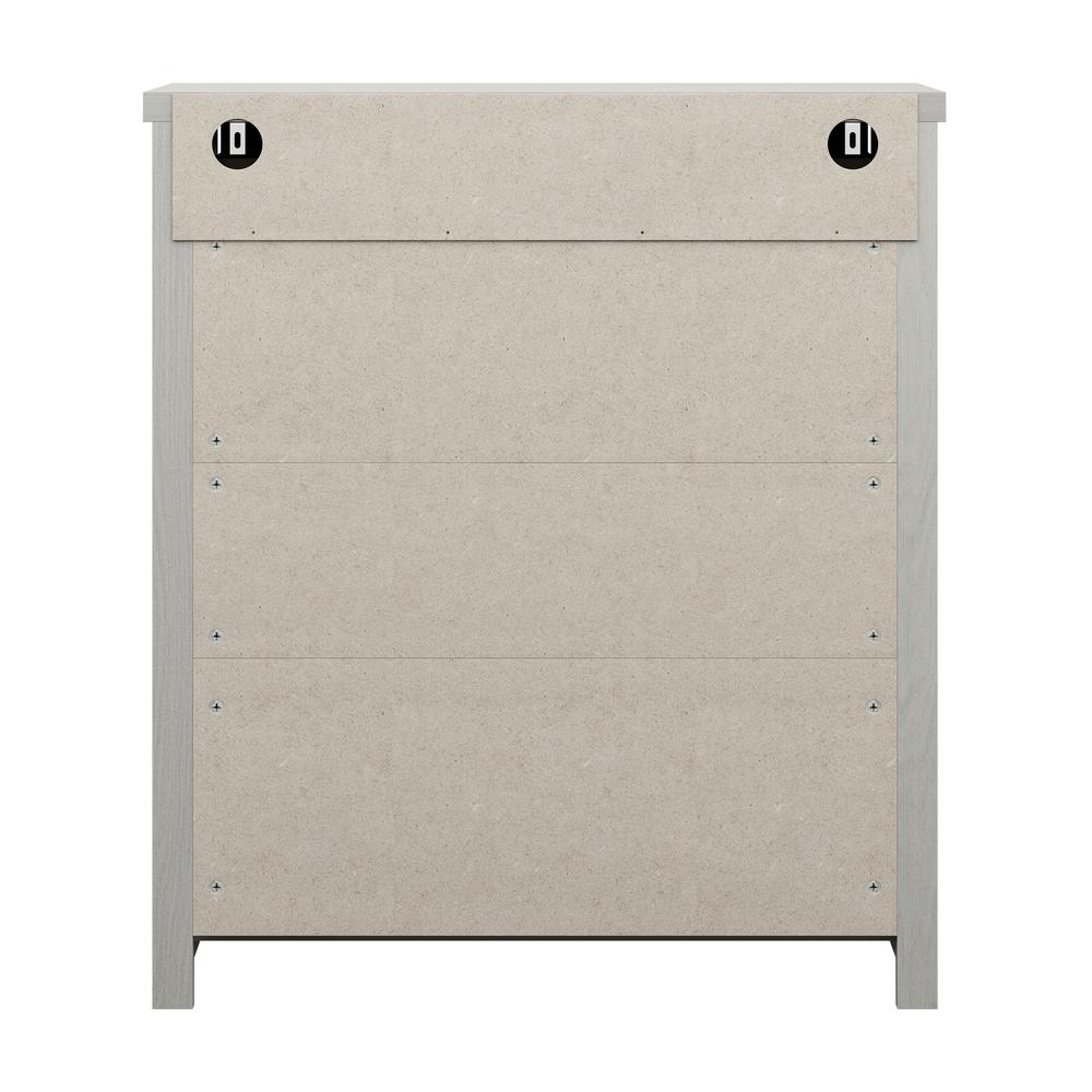 Living Essentials by Hillsdale Harmony Wood 4 Drawer Chest, Gray. Picture 4