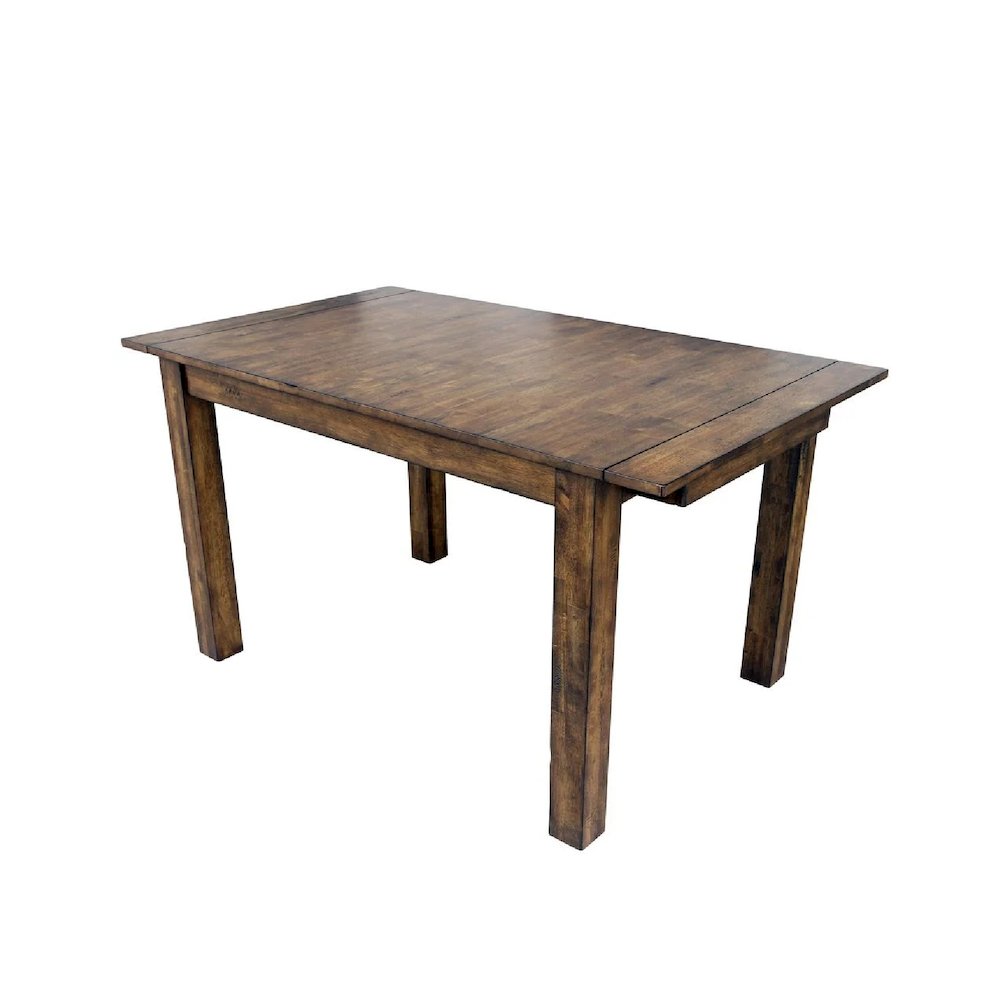 64"-100" Gathering Height Leg Table with (2) 18" Butterfly Leaves,Rustic Whiskey. Picture 1
