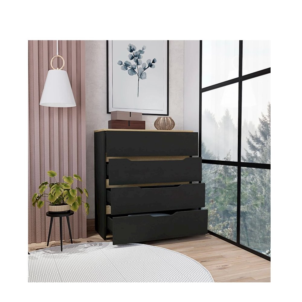 Zoe Dresser Black / Light Oak MDF. Picture 3