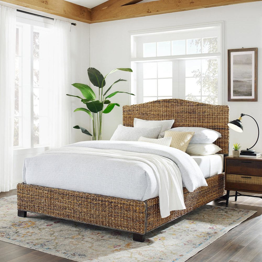 Serena Rattan King Bed. Picture 4