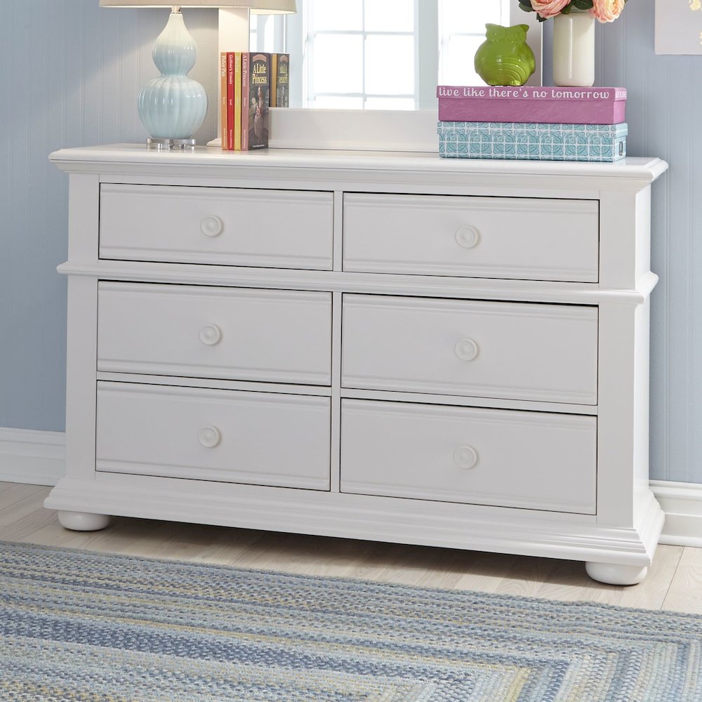 Summer House 6 Drawer Dresser in Oyster White. Picture 6