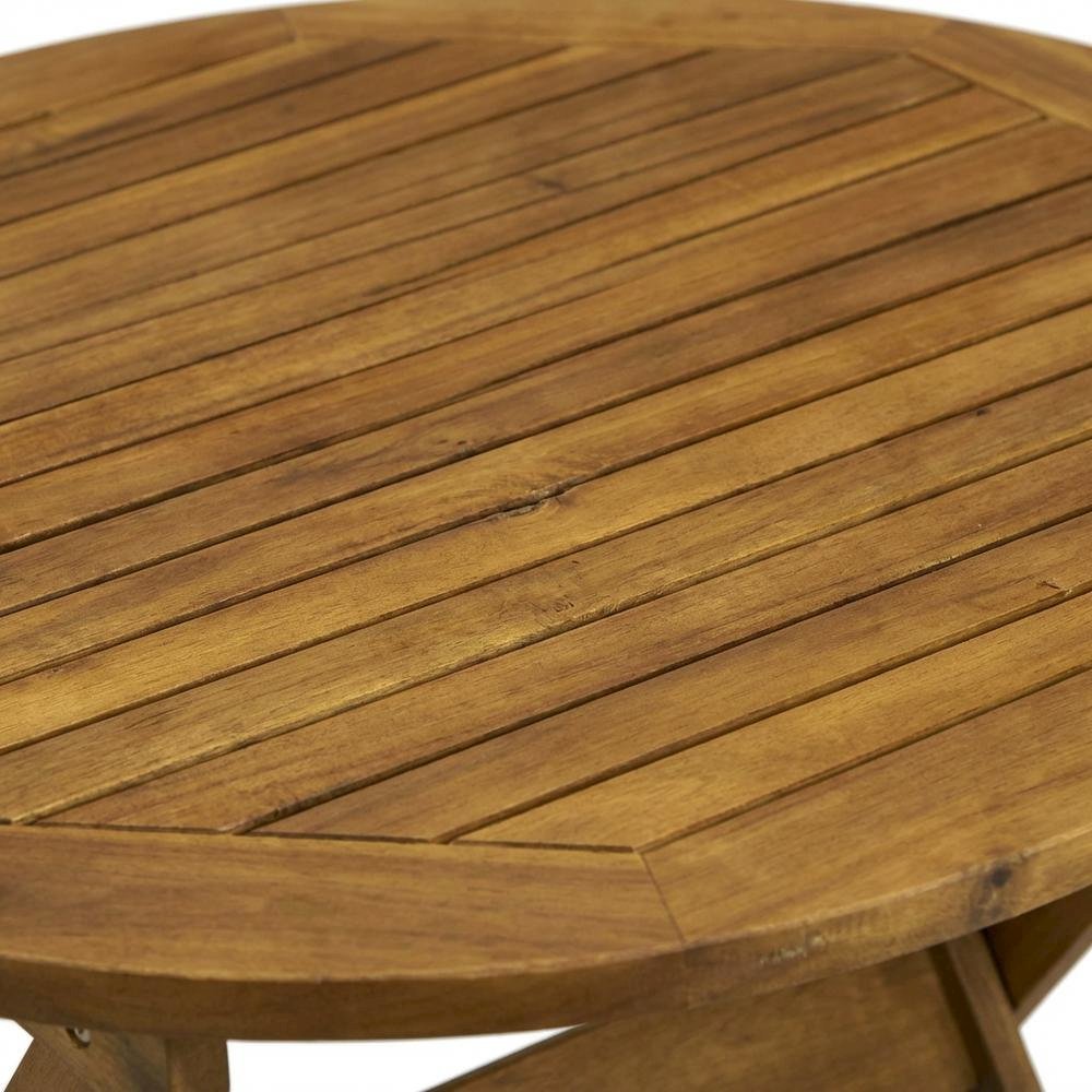 3-Piece Outdoor Dining Set with Oil Finish, Folding Table and 2 Chairs. Picture 4