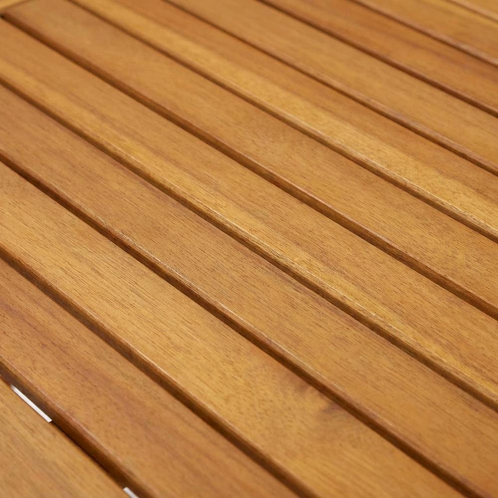 Oil-Finish Wooden Patio Set with Dining Table and 4 Outdoor Chairs. Picture 4