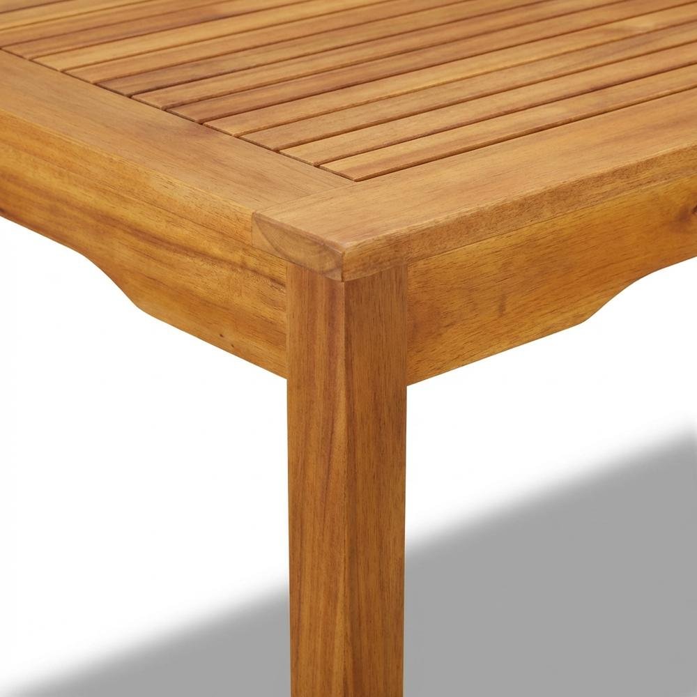 Wooden Patio Set Oil-Finish Dining Table with Wooden Outdoor Chairs. Picture 5