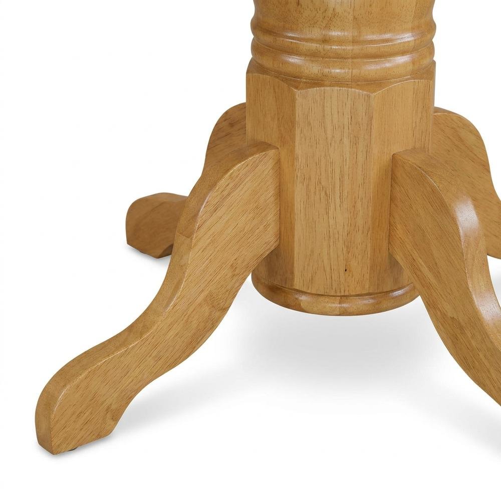 Solid Wood Dining Table & Chairs 5-Piece Set with Leaf. Picture 6