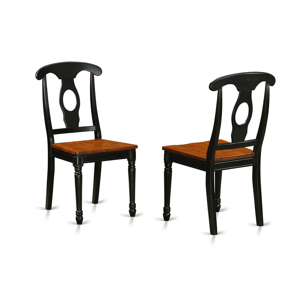 5  Pc  set  with  a  Round  Dinette  Table  and  4  Leather  Kitchen  Chairs  in  Black  and  Cherry  .. Picture 4
