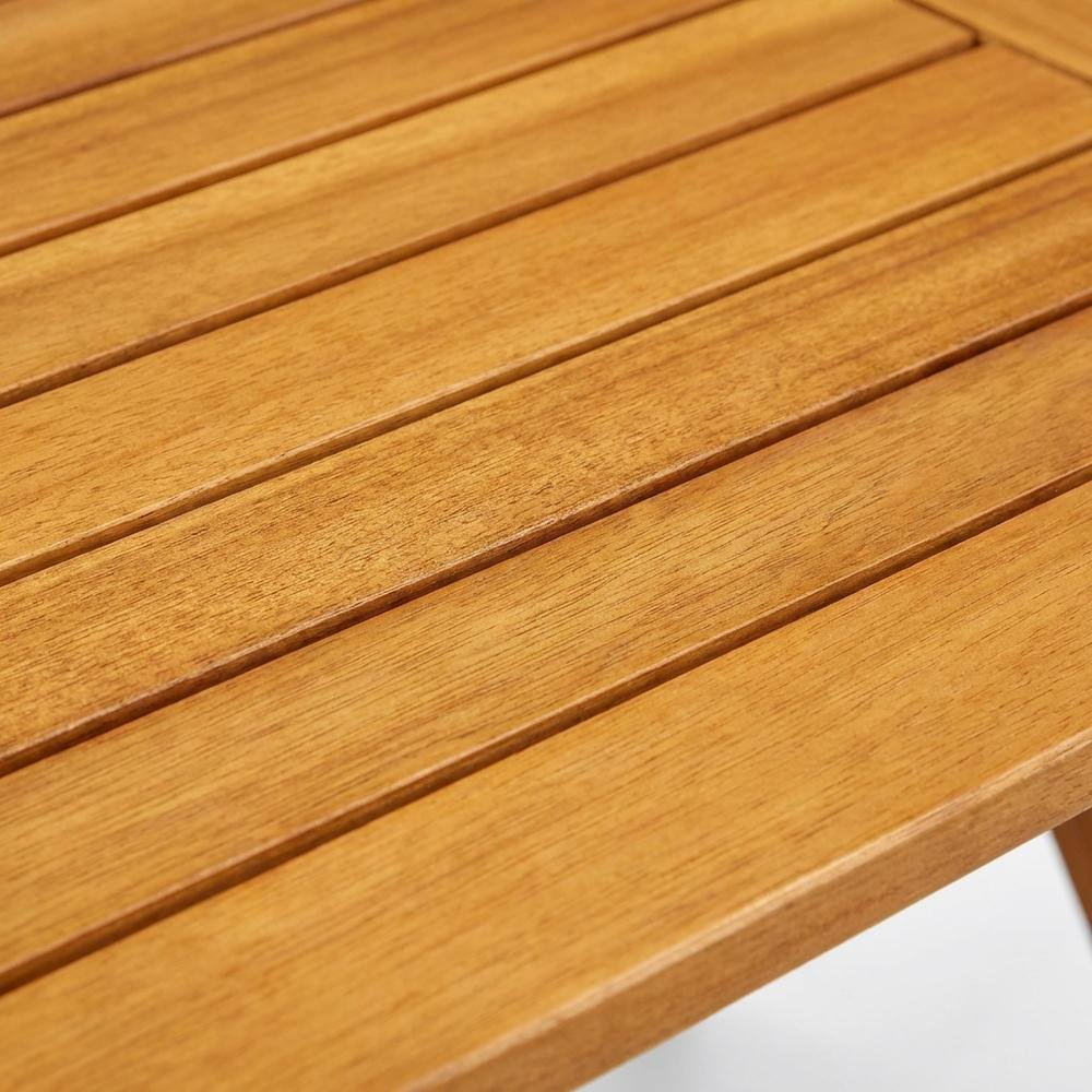 Wooden Patio Set - Dining Table and 4 Outdoor Chairs, Solid Wood Design. Picture 4