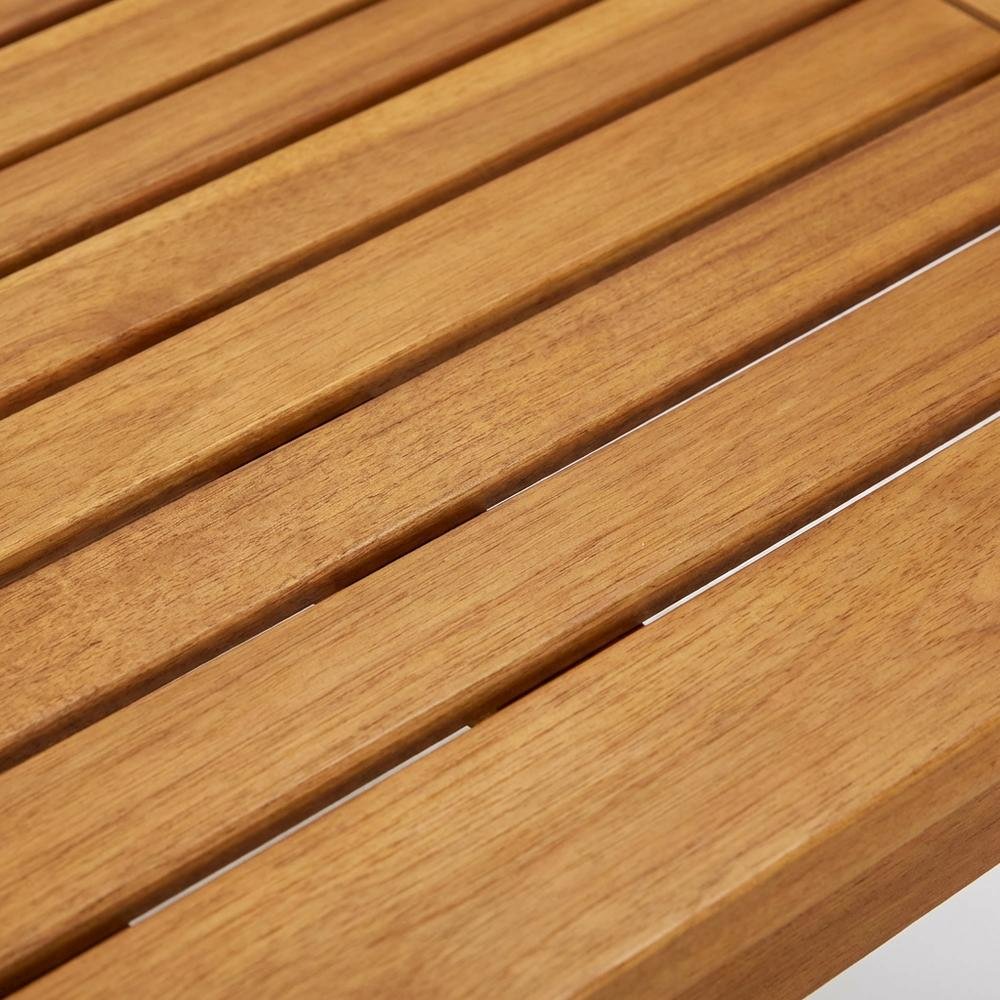 Wooden Patio Set Warm Oil Dining Table with 6 Outdoor Chairs. Picture 4