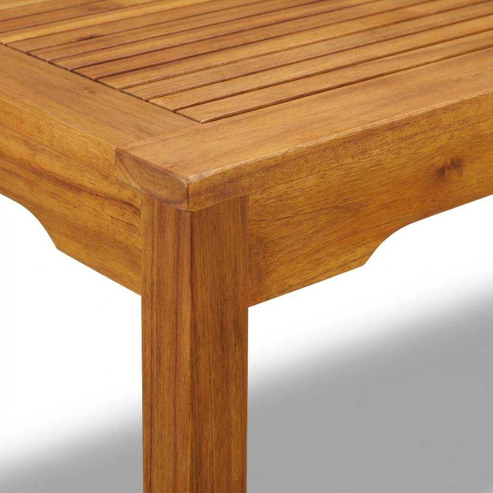 Wooden Patio Set Warm Oil Dining Table with 6 Outdoor Chairs. Picture 5