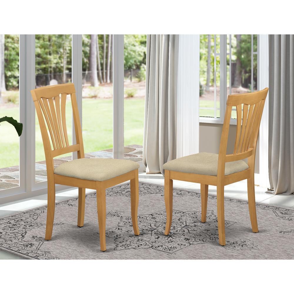 AVC-OAK-C Avon Chair With Cushion Seat - Oak Finish. Picture 2