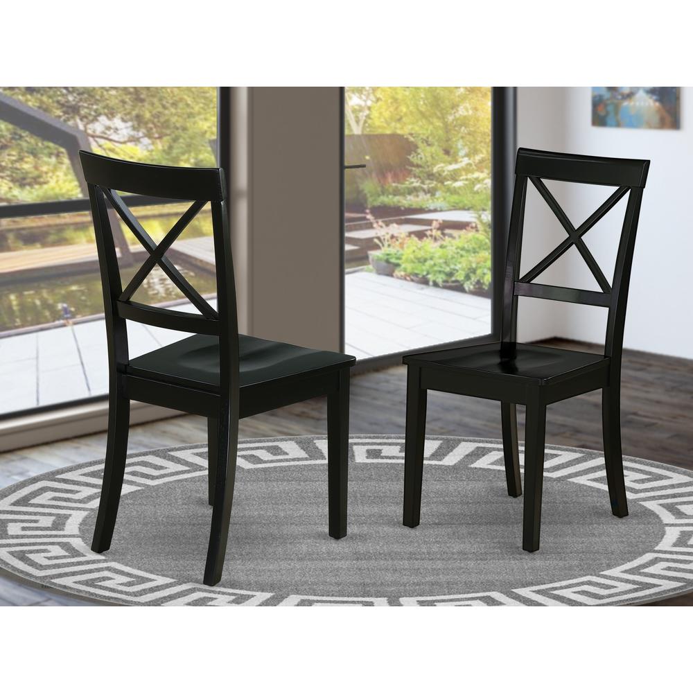 Dining Chair Black, BOC-BLK-W (set of 2). Picture 2