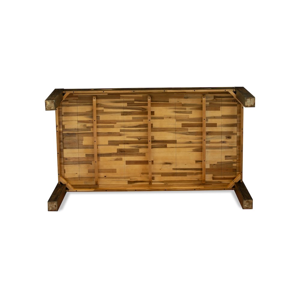 7 Piece Dining Table Set Consists of a Rectangle Rustic Wood Table. Picture 6