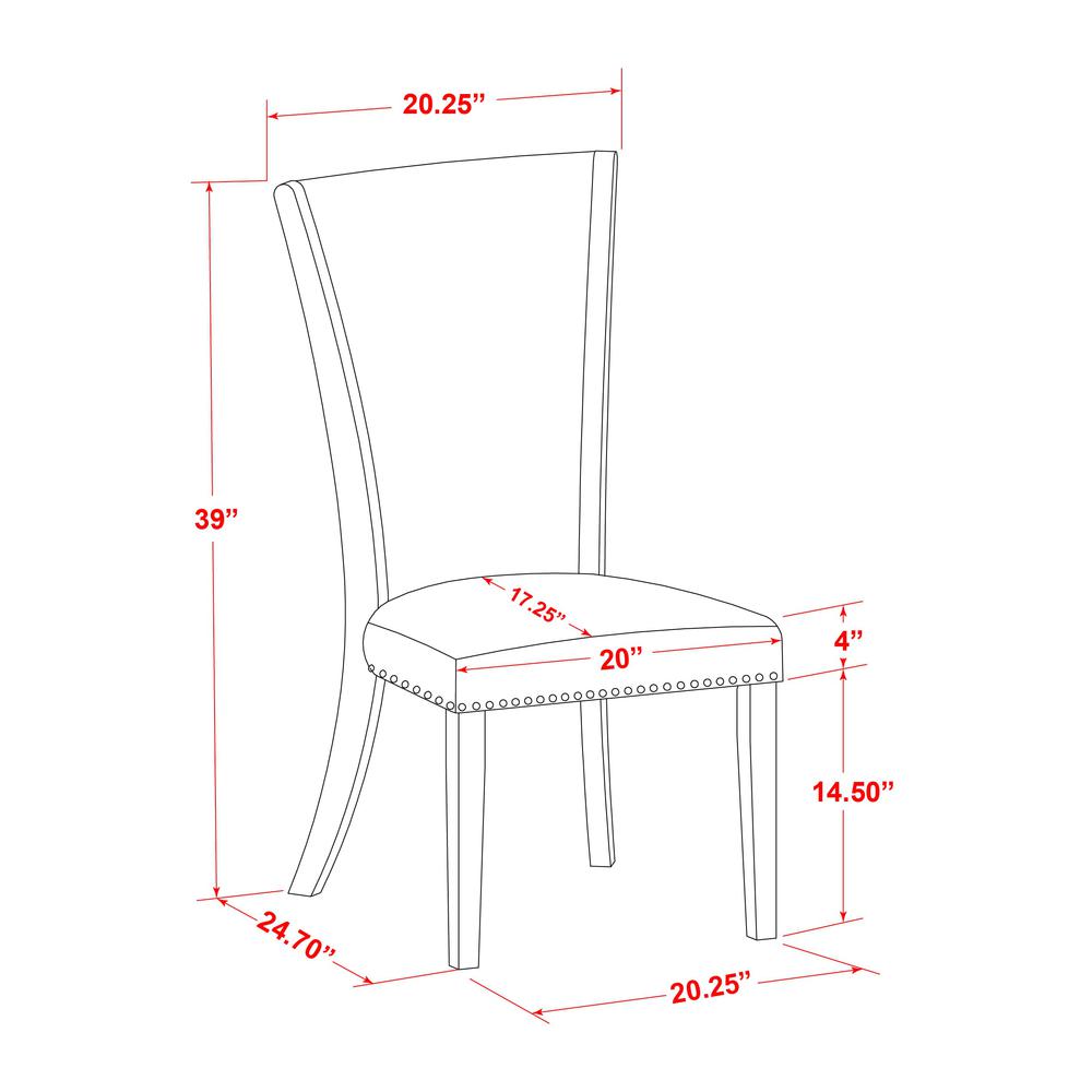 5 Piece Set Includes a Rectangle Dining Room Table with X-Legs. Picture 12