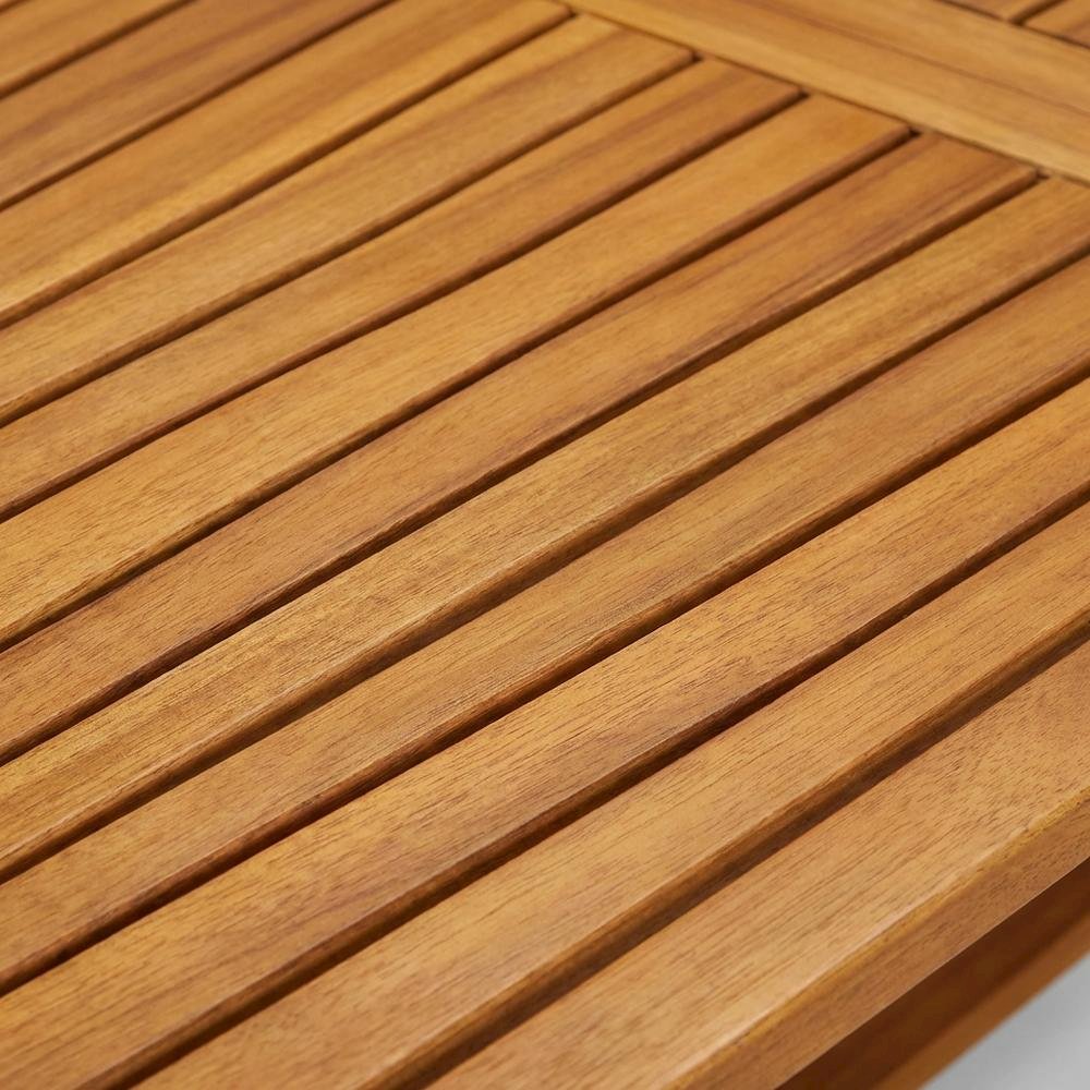 Wooden Patio Set with Nature-Inspired Oil, Dining Table and 6 Outdoor Chairs. Picture 4