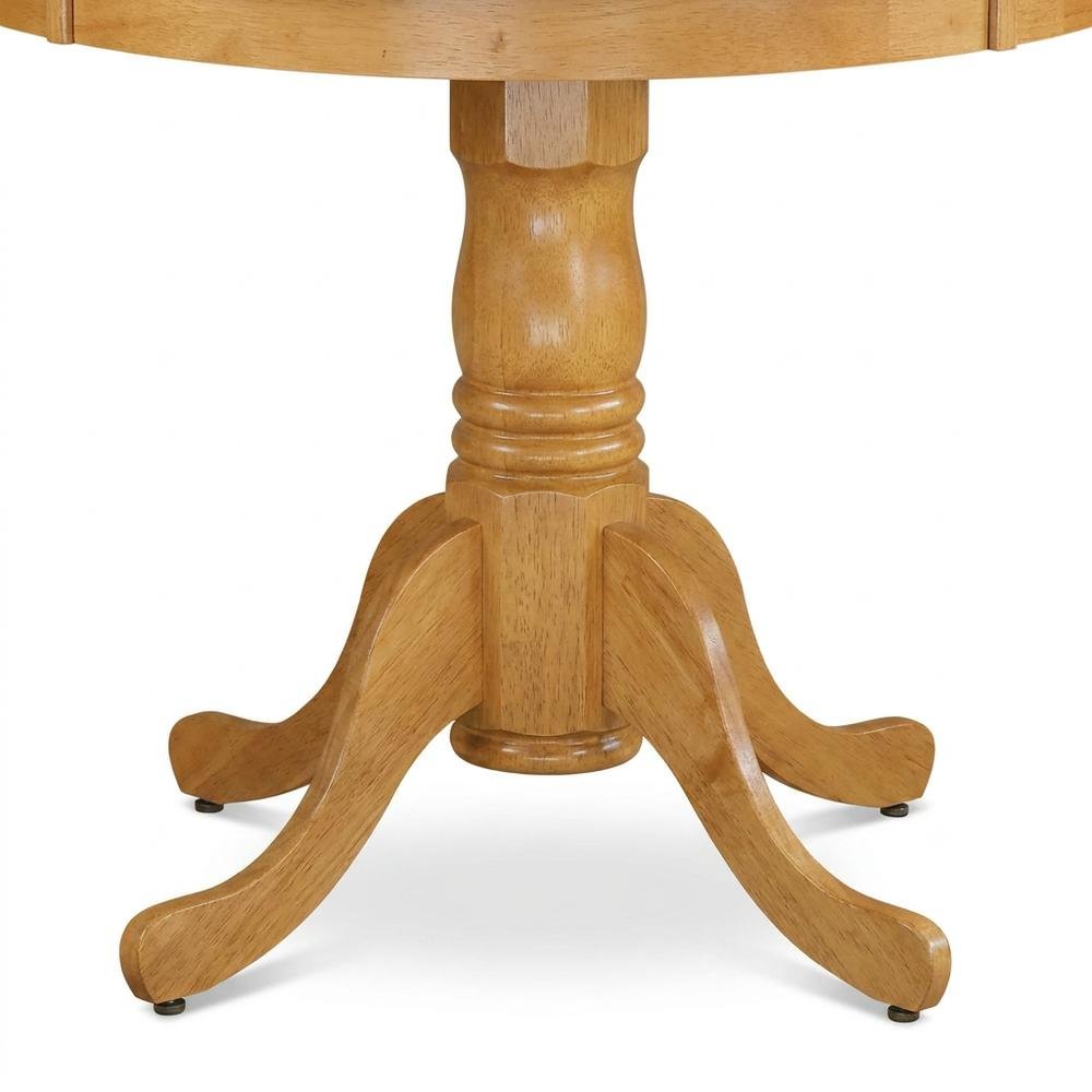 Solid Wood Round Kitchen Table & Chairs 3-Piece, Microfiber Seats. Picture 6