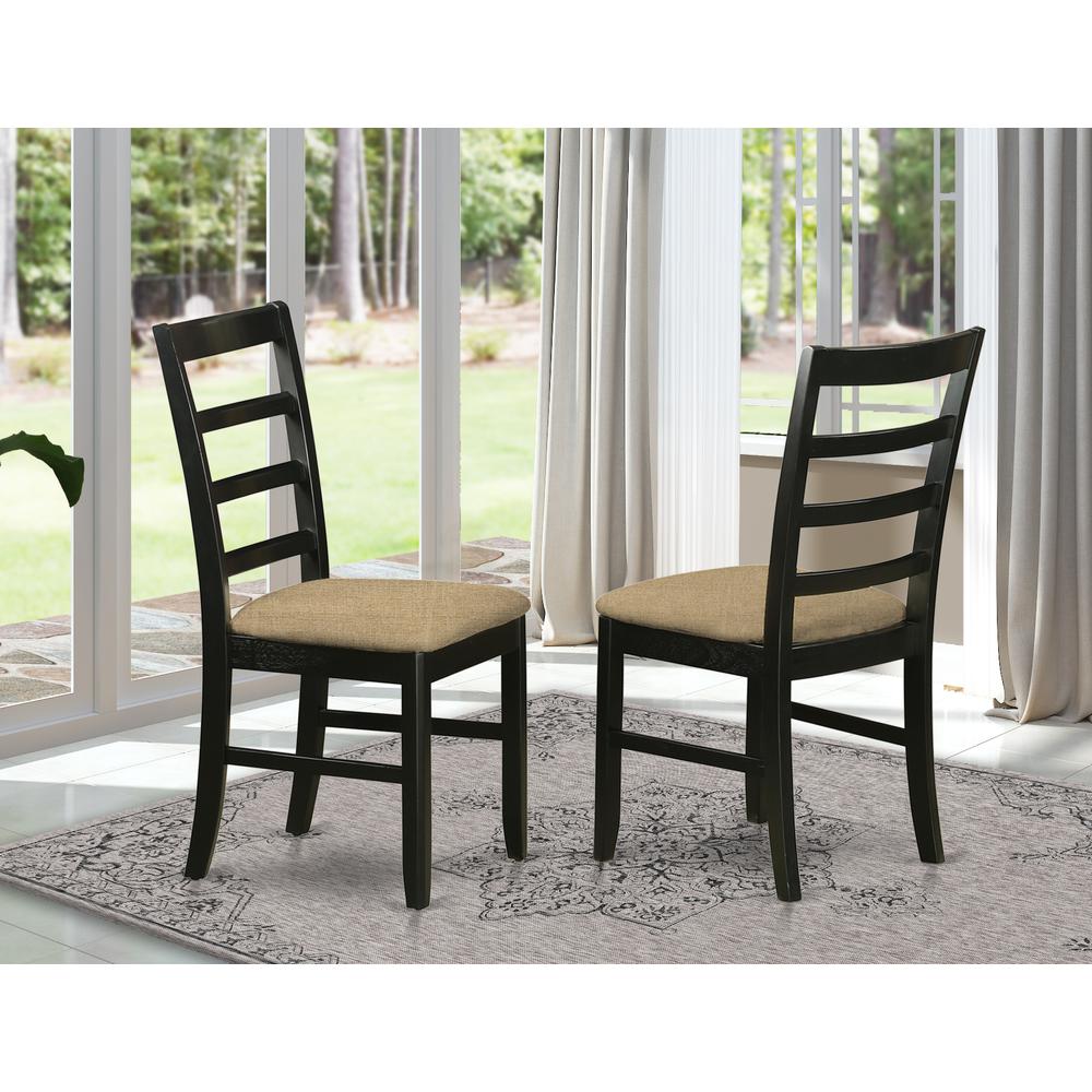 PFC-BLK-C Parfait Chair for dining room with Cushion Seat - Black & Cherry Finish.. Picture 2