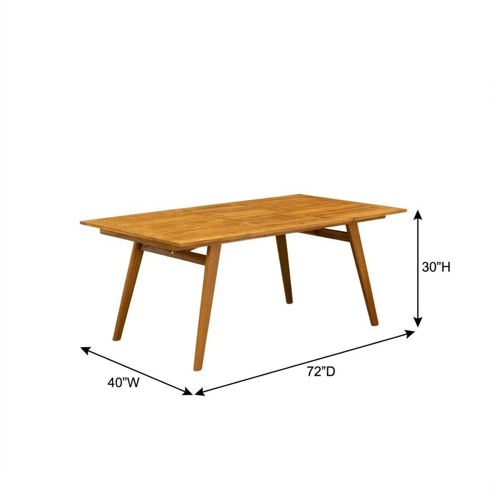 Oil-Finish 5-Piece Patio Set with 4 Foldable Arm Chairs and Table. Picture 6