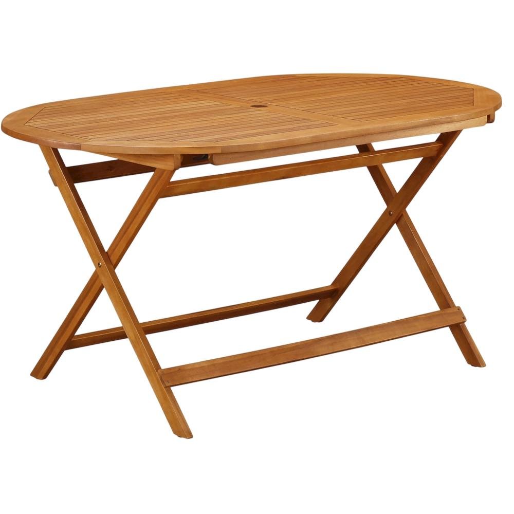 Wooden Patio Set Oil-Finished Dining Table and 4 Outdoor Chairs. Picture 1