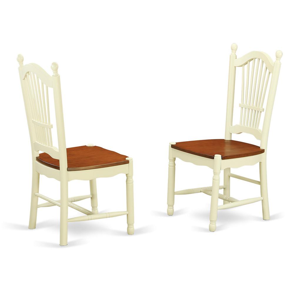 5  Pc  set  with  a  Round  Small  Table  and  4  Leather  Kitchen  Chairs  in  Buttermilk  and  Cherry  .. Picture 3