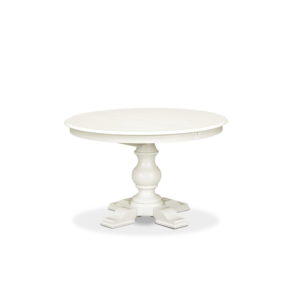 9-Piece Mid Century Dining Set, Linen White. Picture 5