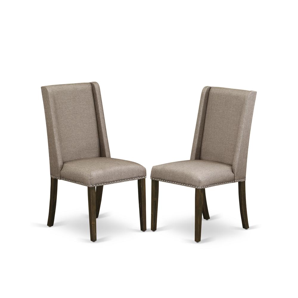 East West Furniture V776FL716-7 - 7-Piece Dining Room Set - 6 Parson Chairs and Kitchen Table Solid Wood Frame. Picture 3