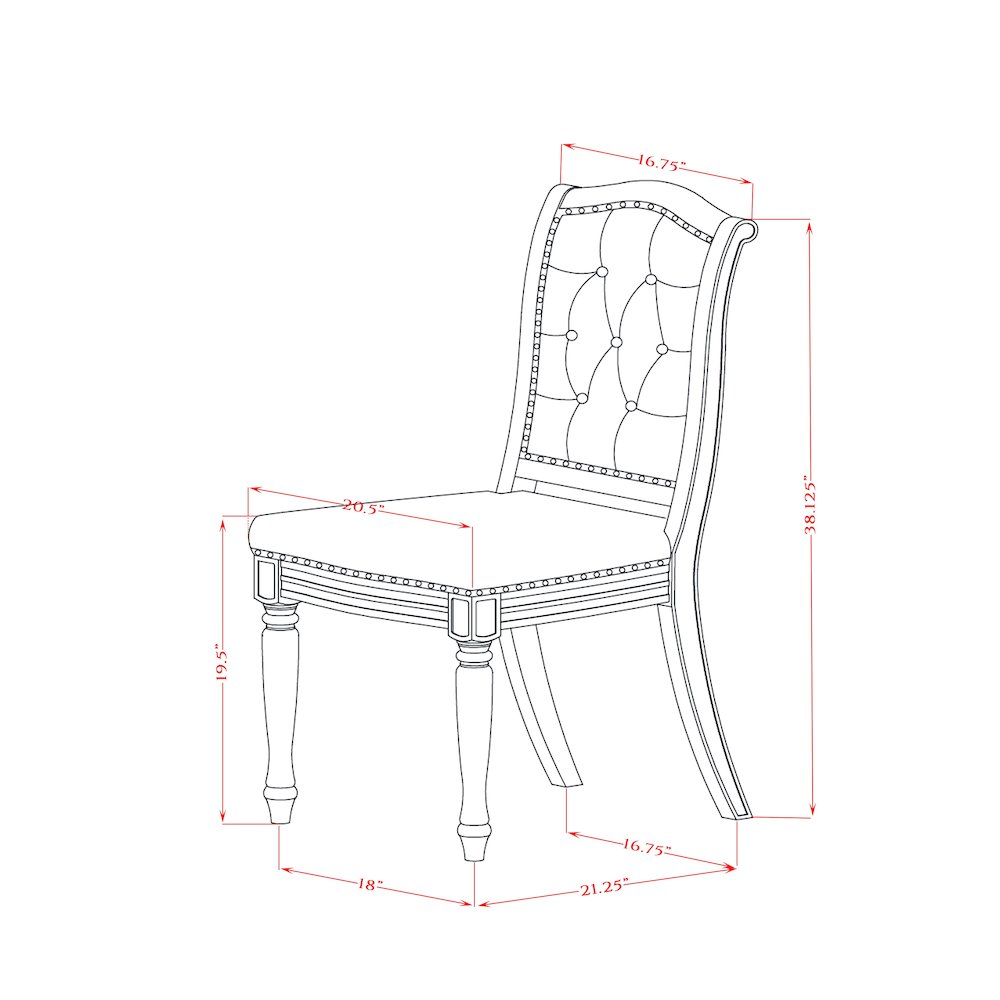 5 Pieces Kitchen table set a Rectangular Dining Table and 4 Dining Room Chairs. Picture 7