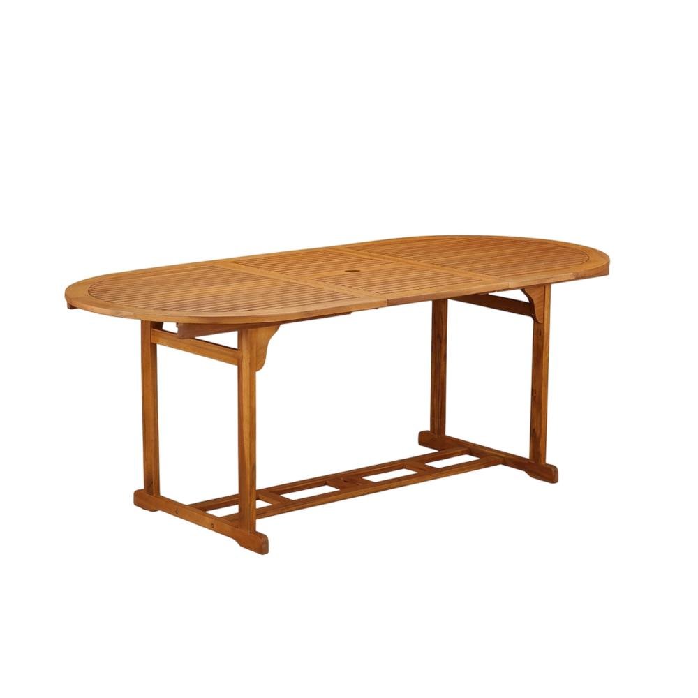 Wooden Patio Set with Nature-Inspired Oil, Dining Table and 6 Outdoor Chairs. Picture 1