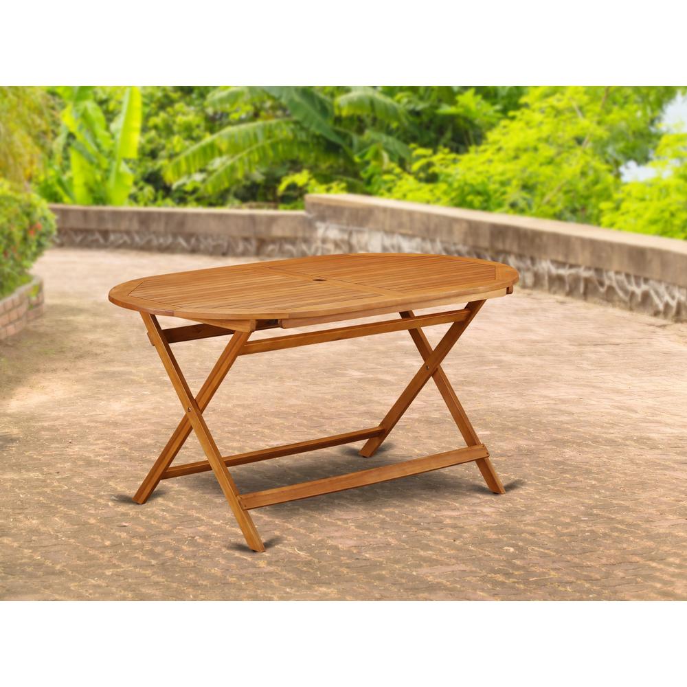 Wooden Patio Table Natural Oil, BDITFNA. Picture 2